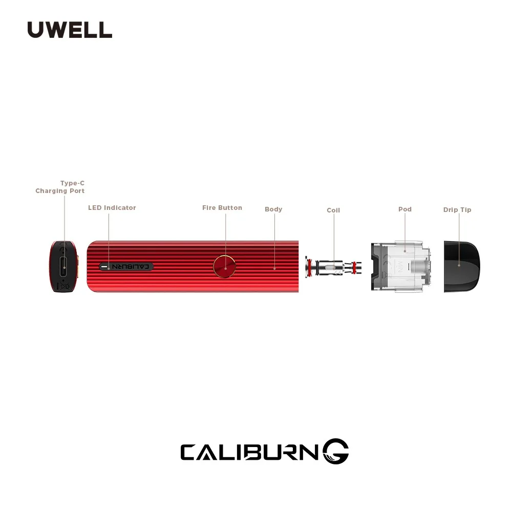 Профессиональное производство UWELL Caliburn G Pod System Kit 690 mAh Uwell