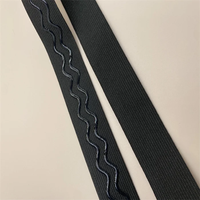 Wholesale men and women black and white high elastic drop rubber elastic belt non slip rubber belt belt safety