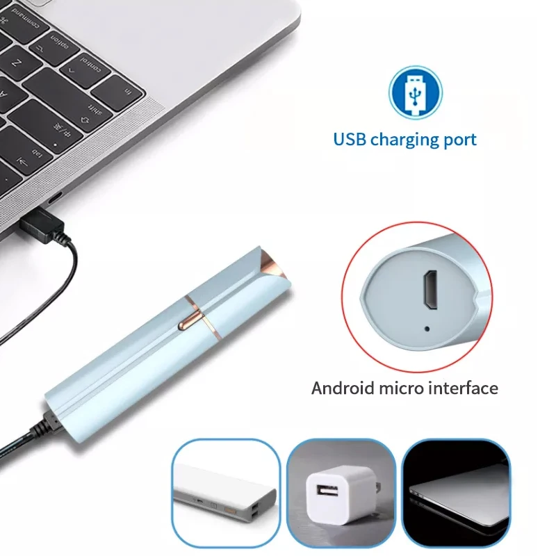 Fhome Use Mini Facial Eyebrow Shaving &hair Removal Device Shaver Razors Portable Electric With Usb Charging for Women Lady