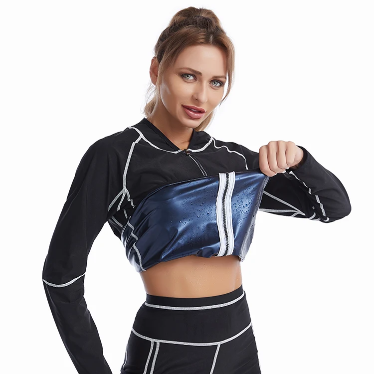 Professional Factory Black Gym Sport Exercise Customsauna Weight Loss Sauna Suit For Men
