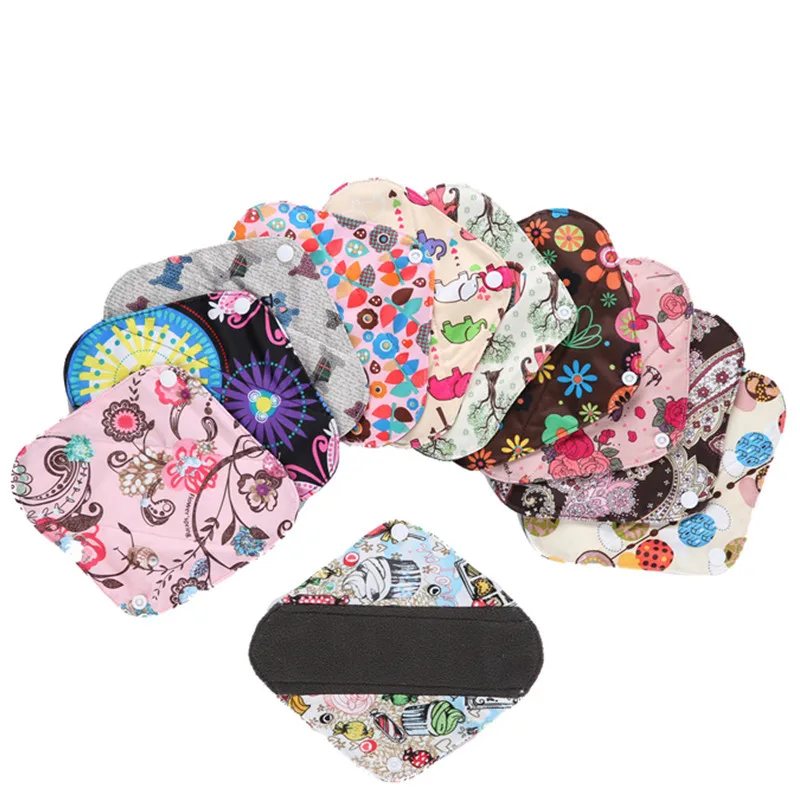 Simfamily Feminine Sanitary Woman Bamboo Charcoal Waterproof Washable Napkin Reusable sanitary Pads panty liner