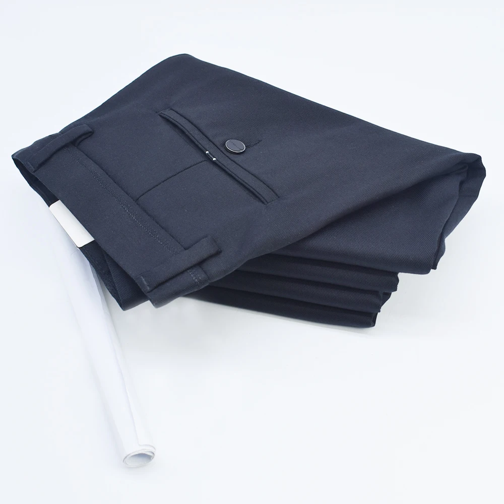 Новый дизайн, двойная плетеная саржевая пряжа, окрашенная хлопковая, модал, полиэстер, спандекс, ткань для мужских брюк