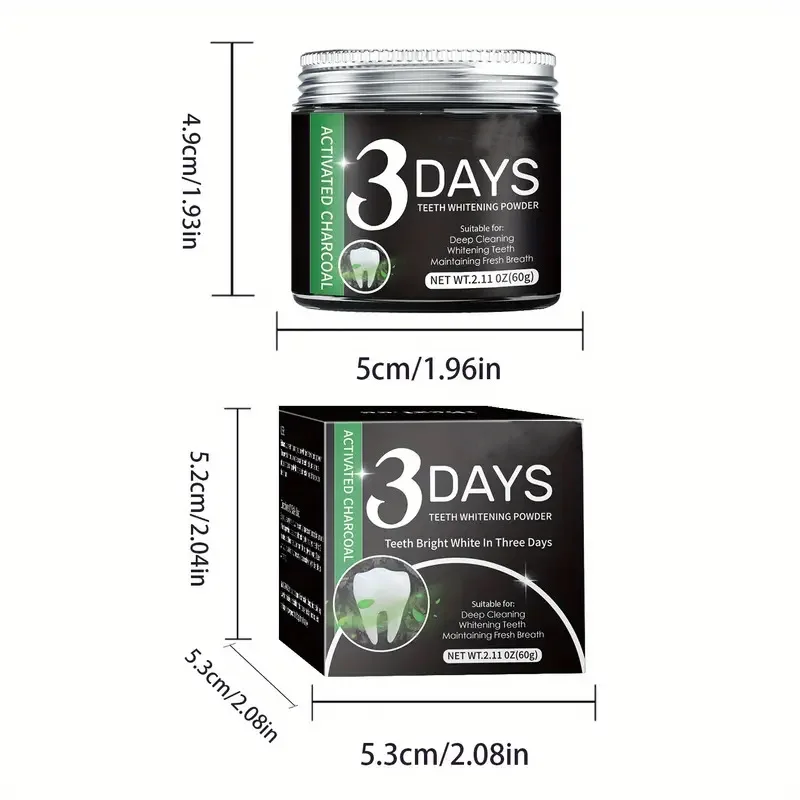 Activated 8 teeth whitening black charcoal powder fresh breath clean oral cavity whitening teeth cleaning powder