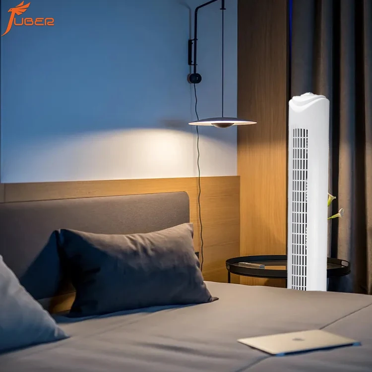 32 inch New Design  White Bladeless Air Cooling Strong Wind Tower & Pedestal Fan Digital Household tower fan