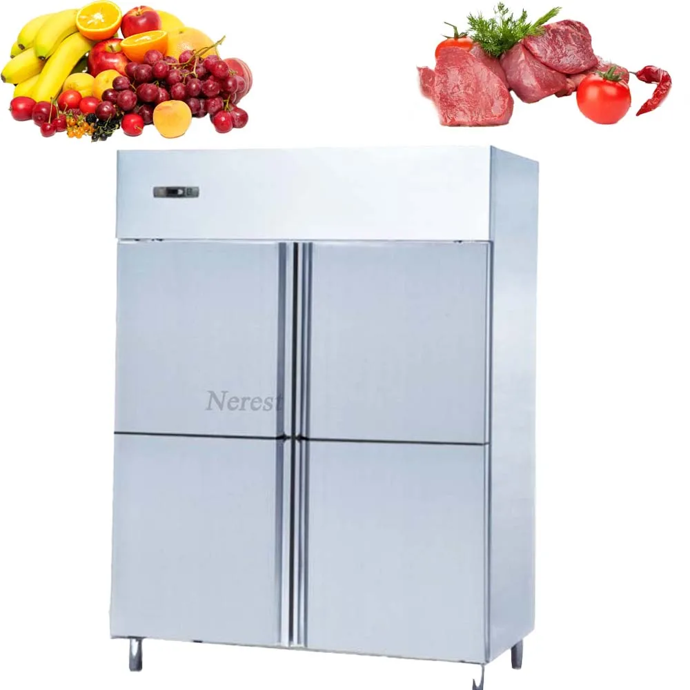 Professional Manufacturer Commercial Refrigeration Equipment Kitchen Refrigerated Freezer Stainless Steel Fridge Refrigerators