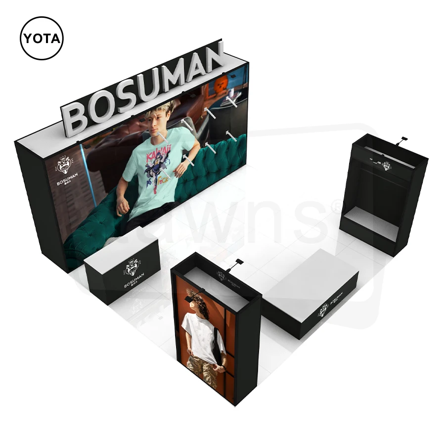 Tawns 20ft Advertising Aluminum Tube Tension Fabric Display Portable Trade Show Exhibition Booth