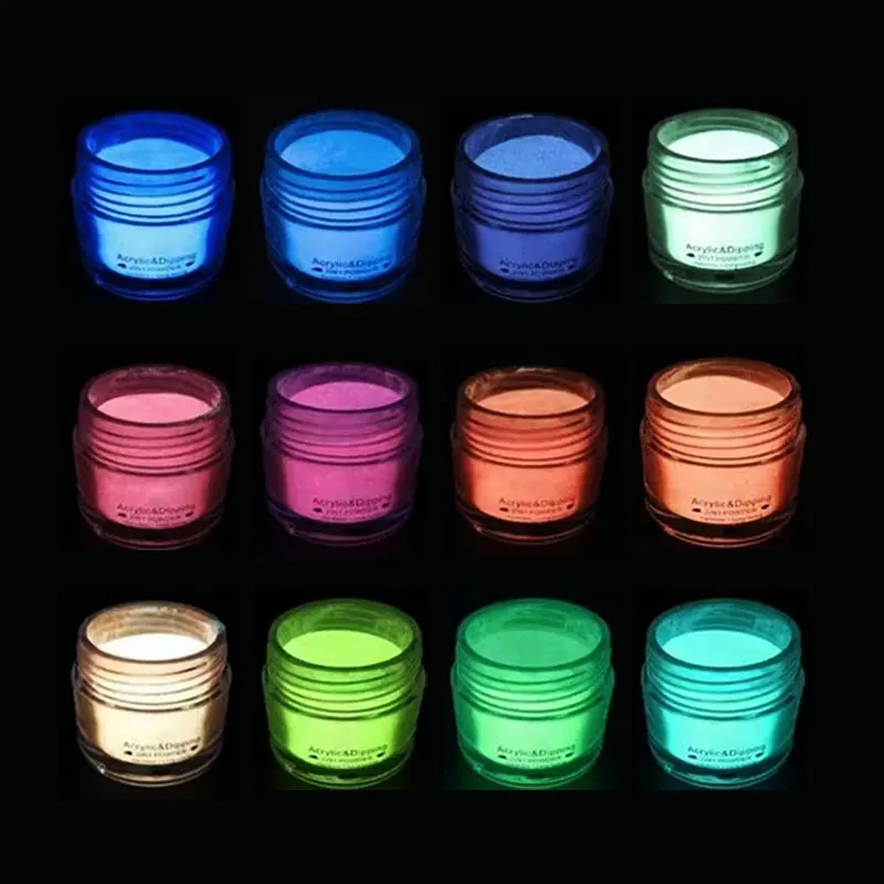 OEM Luminous Color Glow In The Dark Neon Pigment Acrylic Nail Powder For Nails Factory Price