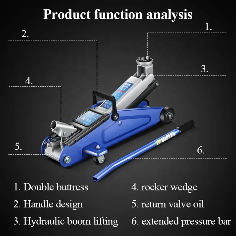 3Tons Automatic Quick Car Jack Ratchet Floor Lift Portable Car Lift Car Jack Hydraulic