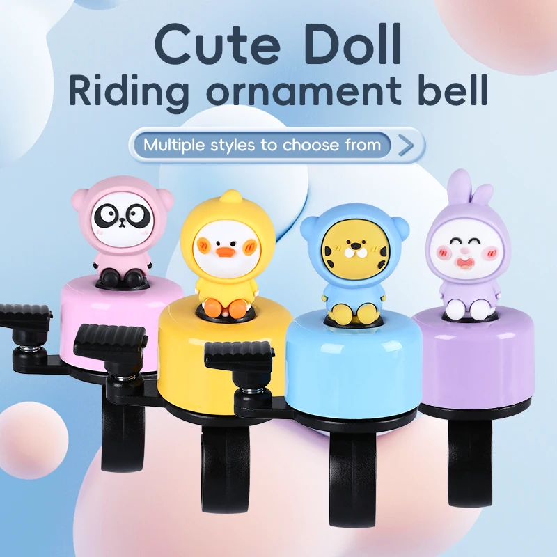 Mini Cartoon Kids Bicycle Bell Alloy Multicolor Bike Creative Ring Bell