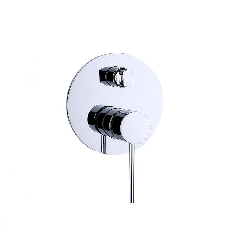 OMASA double function with circle backplate long stick handle knob type diverter concealed bath shower faucet