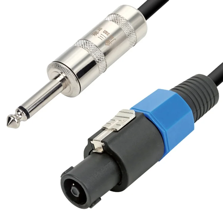 ROHS CE Jinsanhu speaker connector 4 pin to 6.35 mono plug cable
