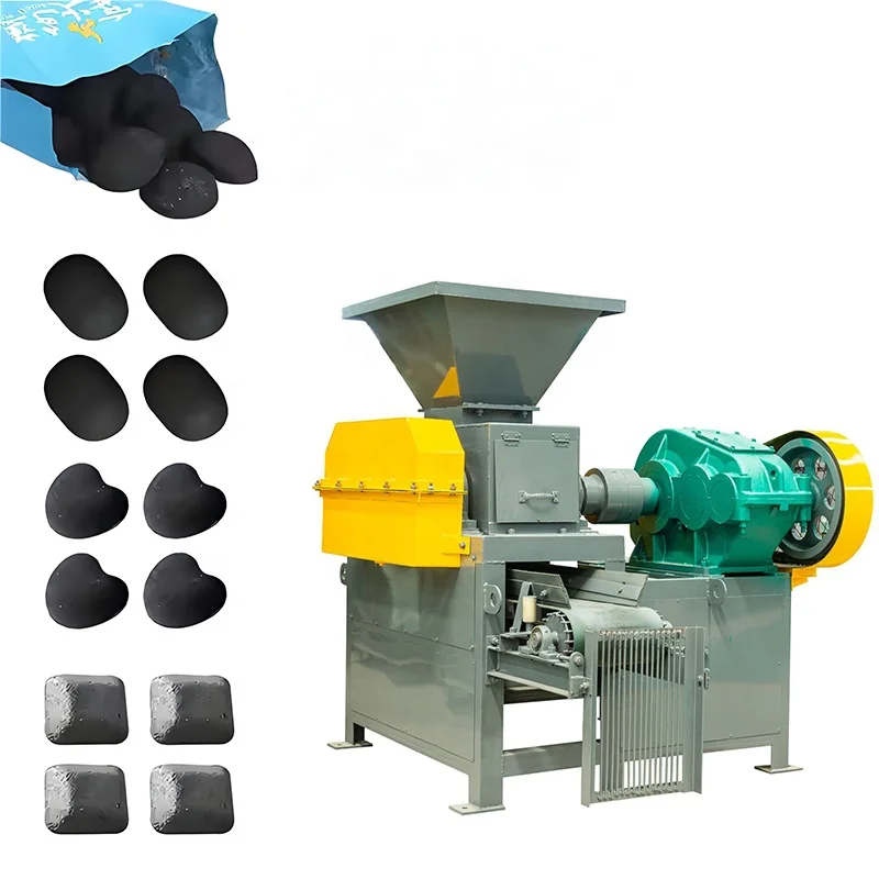 good efficient roller type ball press equipment carbon black charcoal briquette press making machine with diesel