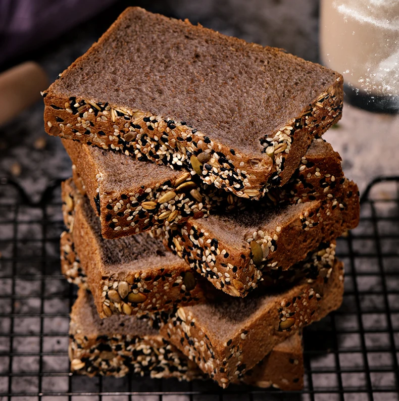 Rye whole wheat bread whole of toast healthy meal replacement Filling no sugar breakfast zero low-fat healthy