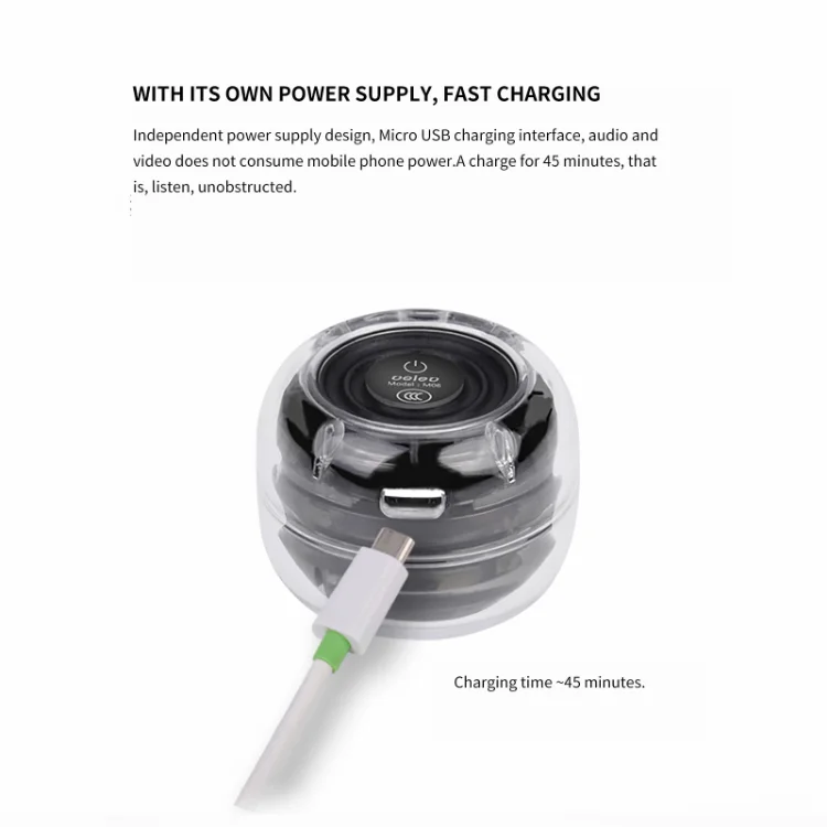 Rechargeable In-Line Speaker Small Lollipop Speaker 3.5MM Mobile Phone Amplifier Portable Audio Speaker