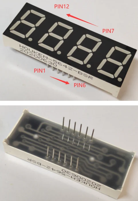 white 0.56 inch diamond shape 4 digit 7 segment display 5642-AY