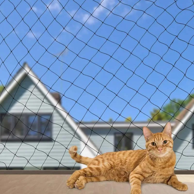 Cat Balcony Net Anti Fall Fence Plastic Nylon Steel Wire Grid Dog Pet Mesh Garden Netting for Window Stair Pets Guard Protection