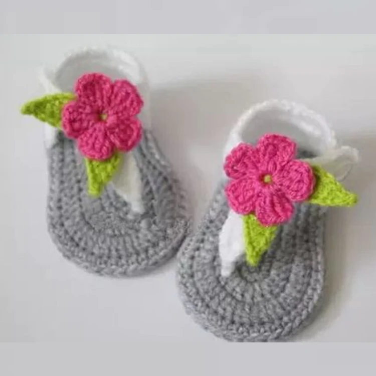Factory Custom Wholesale Knitting Slippers Handmade Sneaker Baby Crochet Shoes Crochet Baby Booties