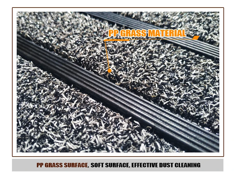 Pvc Door Foot Mat Tray Suppliers Clean Mud Floor grass surface Rubber Mat