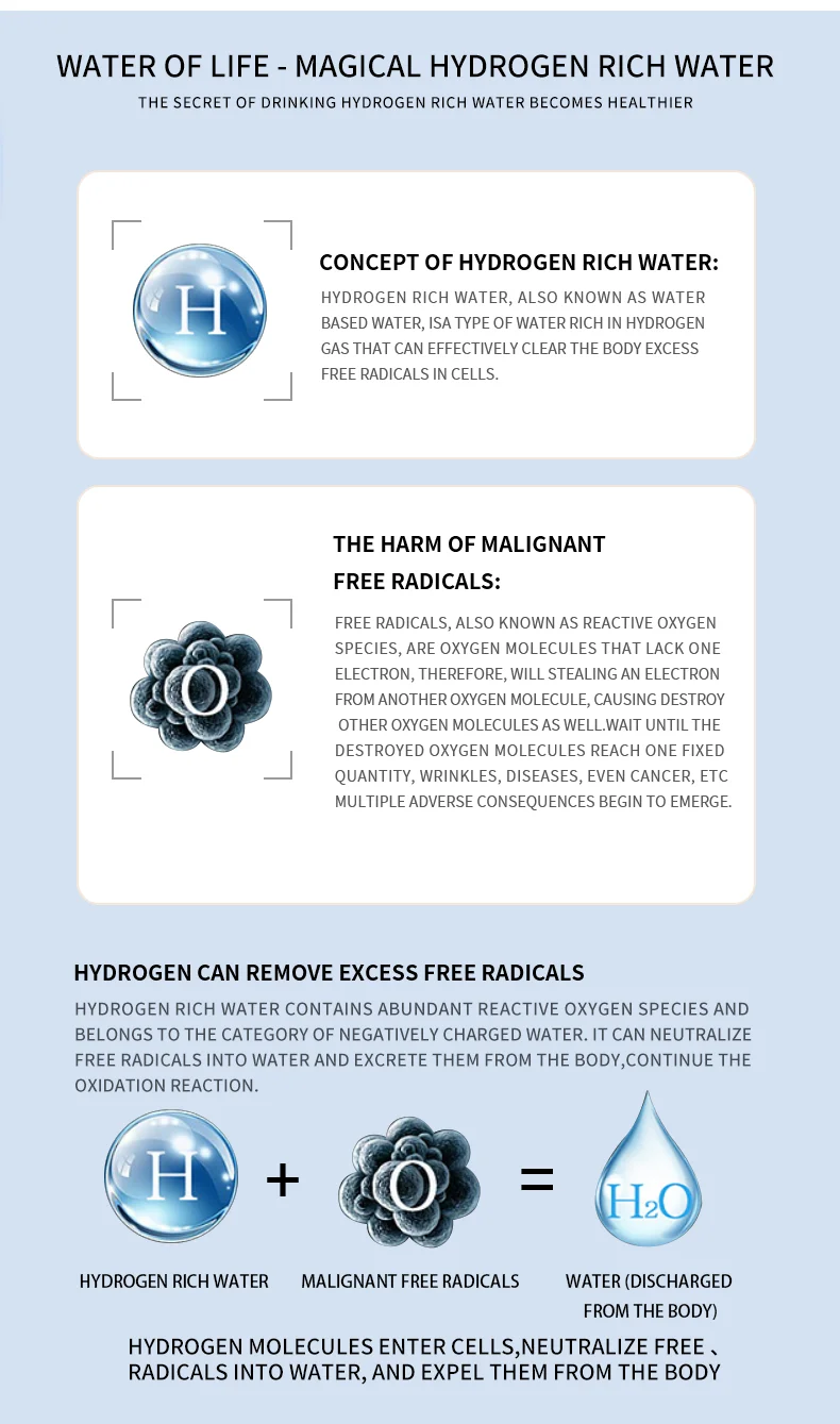 Hydrogen inhalation machine Smart hydrogen rich water machine