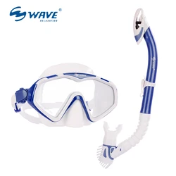 WAVE Mask Dry Snorkel Set Scuba Mask Snorkel