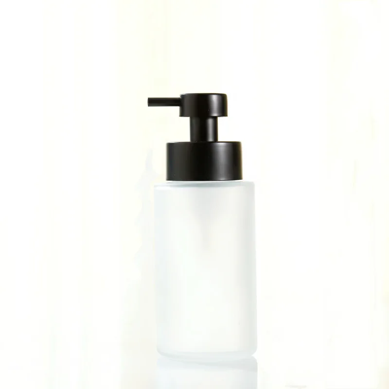 OEM Push Down Foam Pump Bottle 304 Stainless Steel Black Lotion Pump Soap Dispenser Bottle Pump for Bottle Lid for Cleaning