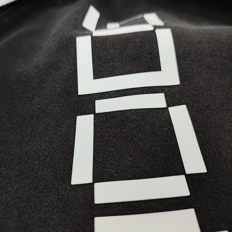 custom french terry cotton drawstring distressed silica print vintage wash shorts