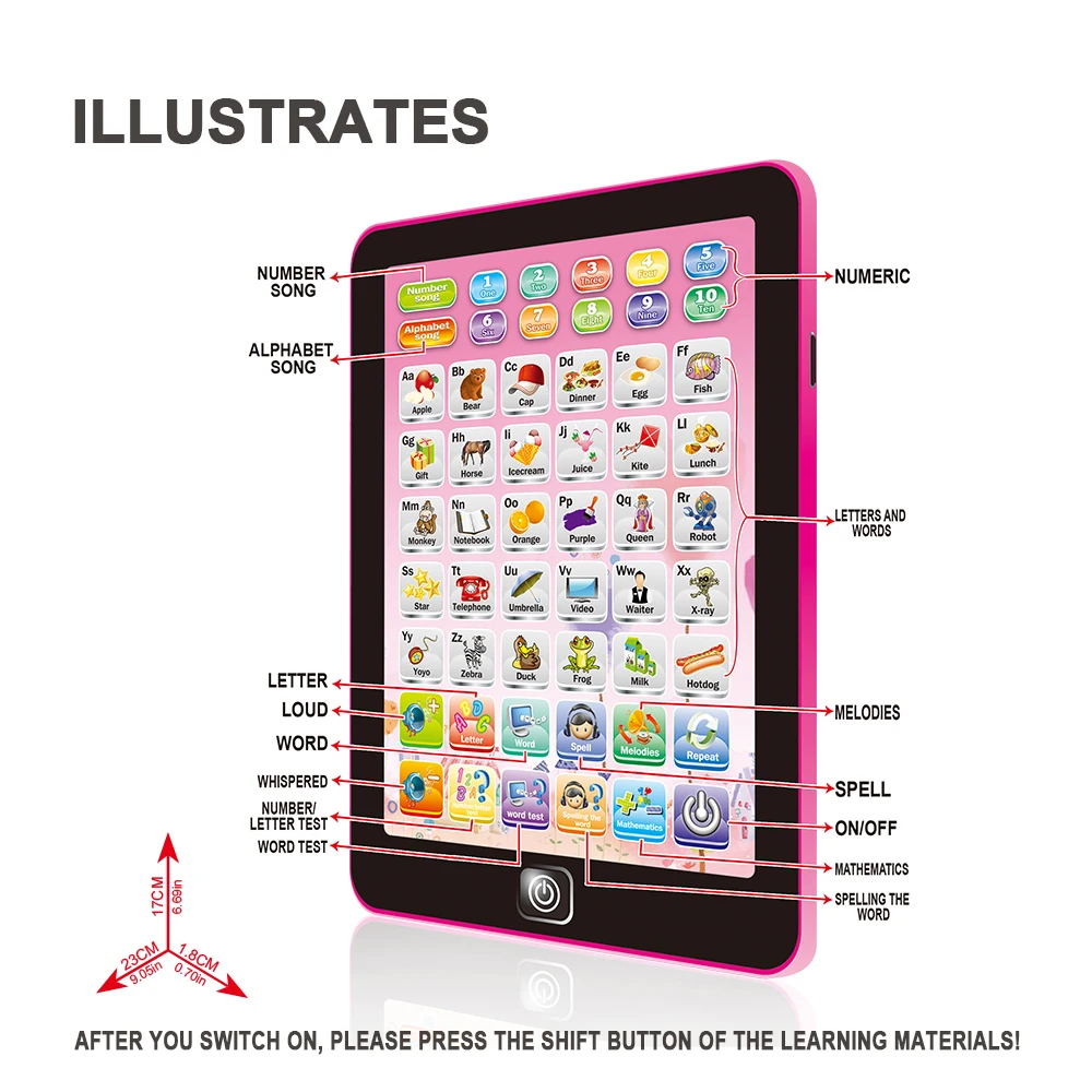 2024 New Kids Intelligent Laptop Multi-functional Early Education English Learning Machine Touch Screen Tablet Toys
