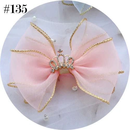 Girl Bowknot Lace Hair Clips Hair Accessories Crown Queen Style Hair Clip baby headwear
