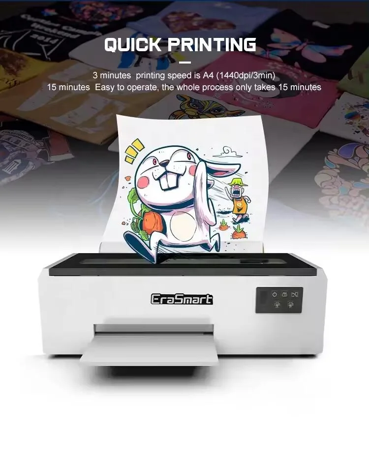 A4 Printing Machine Digital T-Shirt Printing Plotter Inkjet Printer L805 Printhead L805 DTF Printer