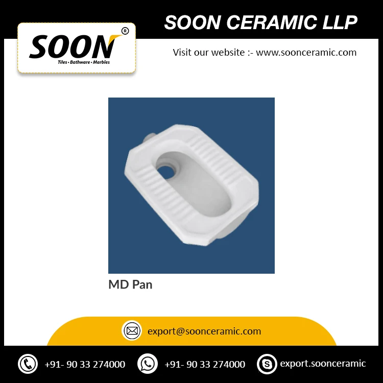 Top Quality Best Selling White Ceramic Squatting Toilet Pan for Bathroom for Worldwide Export from India