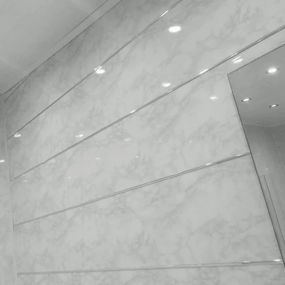 Faux Marble Shower Wall Panels Laminas De Pvc Tipo Marmol 3Mm Plastic Pvc Marble Sheet
