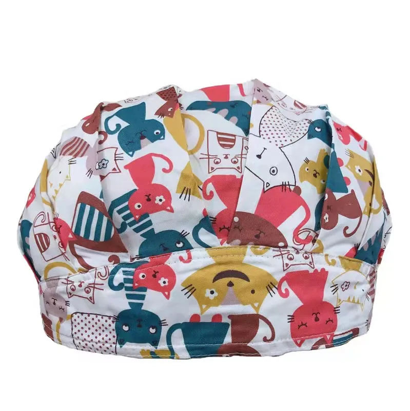 reusable Patient Nurse Use Hair Surgical Caps Woven Surgical Bouffant Cap