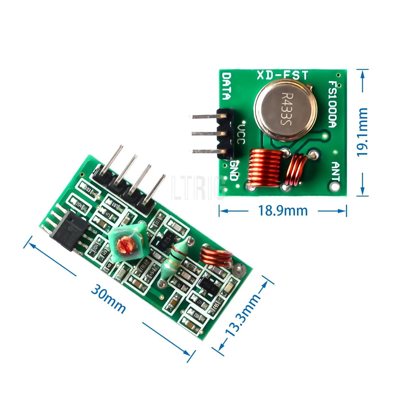 LTRIG Custom 1PCSair RF wireless receiver module & transmitter module board Ordinary super- regeneration 315/433MHZ DC5V