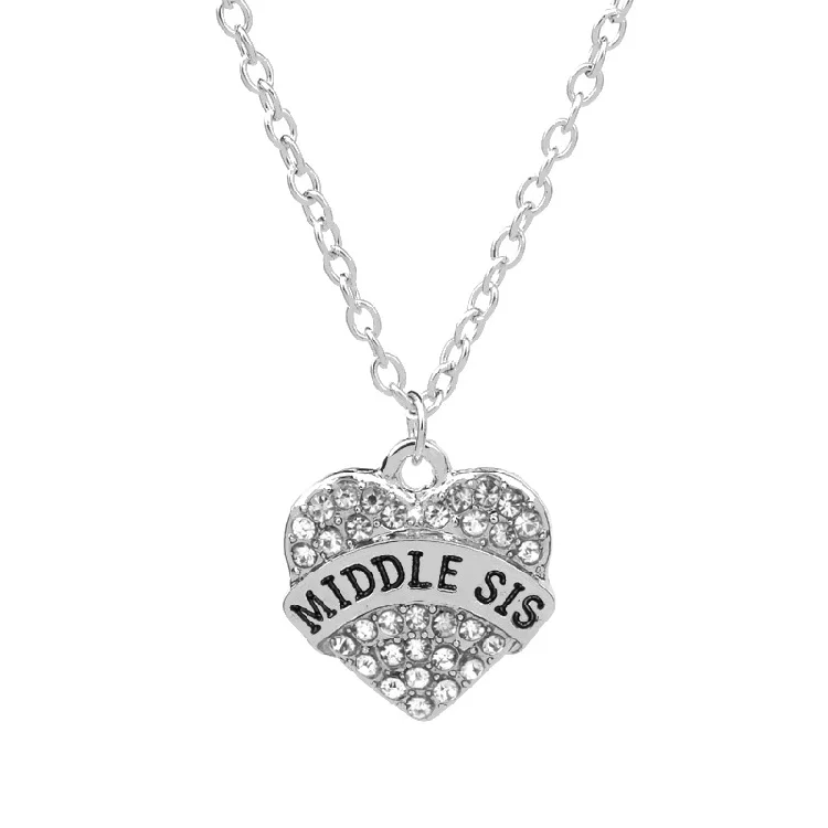 Creative College Graduation Gift Girlfriends And Friends Necklace Middle Sis Good Sisters Pendant