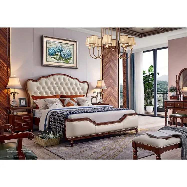Bedroom furniture antique bed european style luxury bed