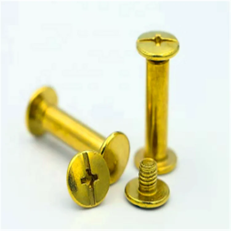 
Custom made brass m5*10 chicago screw for leather belt 