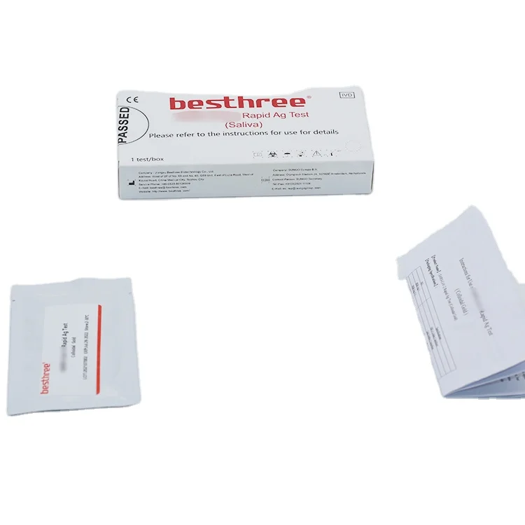 Saliva 150* 68*26mm Spitting Antigen Rapid Test Kit