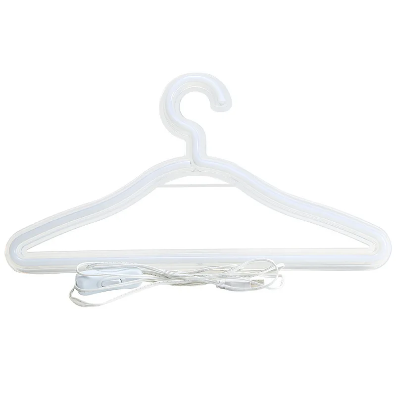 personalized plastic hangers led neon light creative plastic hanger plastic hanger display