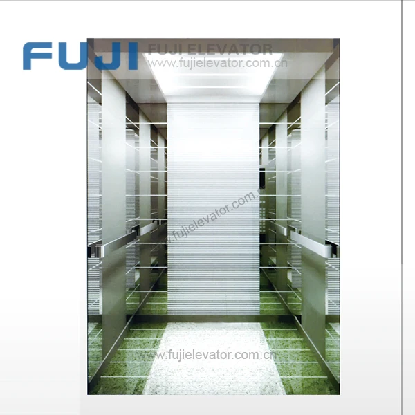 FuJi Brand Gold Cabin and GF Door Passenger Elevator Home Goods Lif