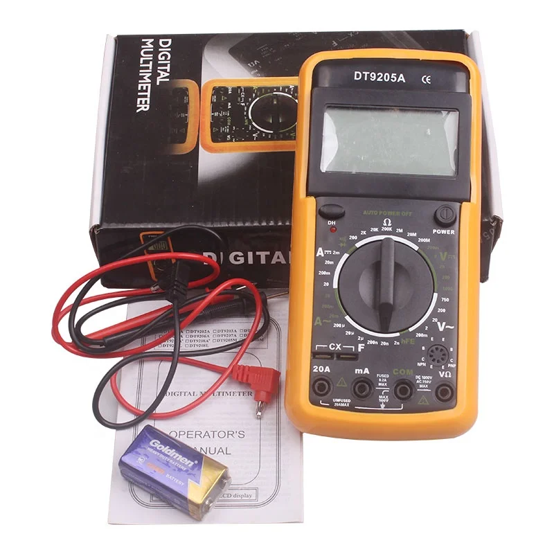 Orange Handheld GM9205A Digital Display Multimeter with Quality Assurance