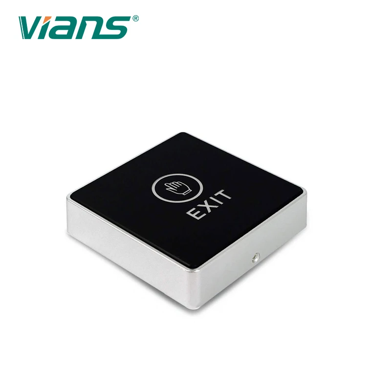 Black touch button 12V NC NO Door Exit Release Button Switch for Access Control With LED Square Type VI-913