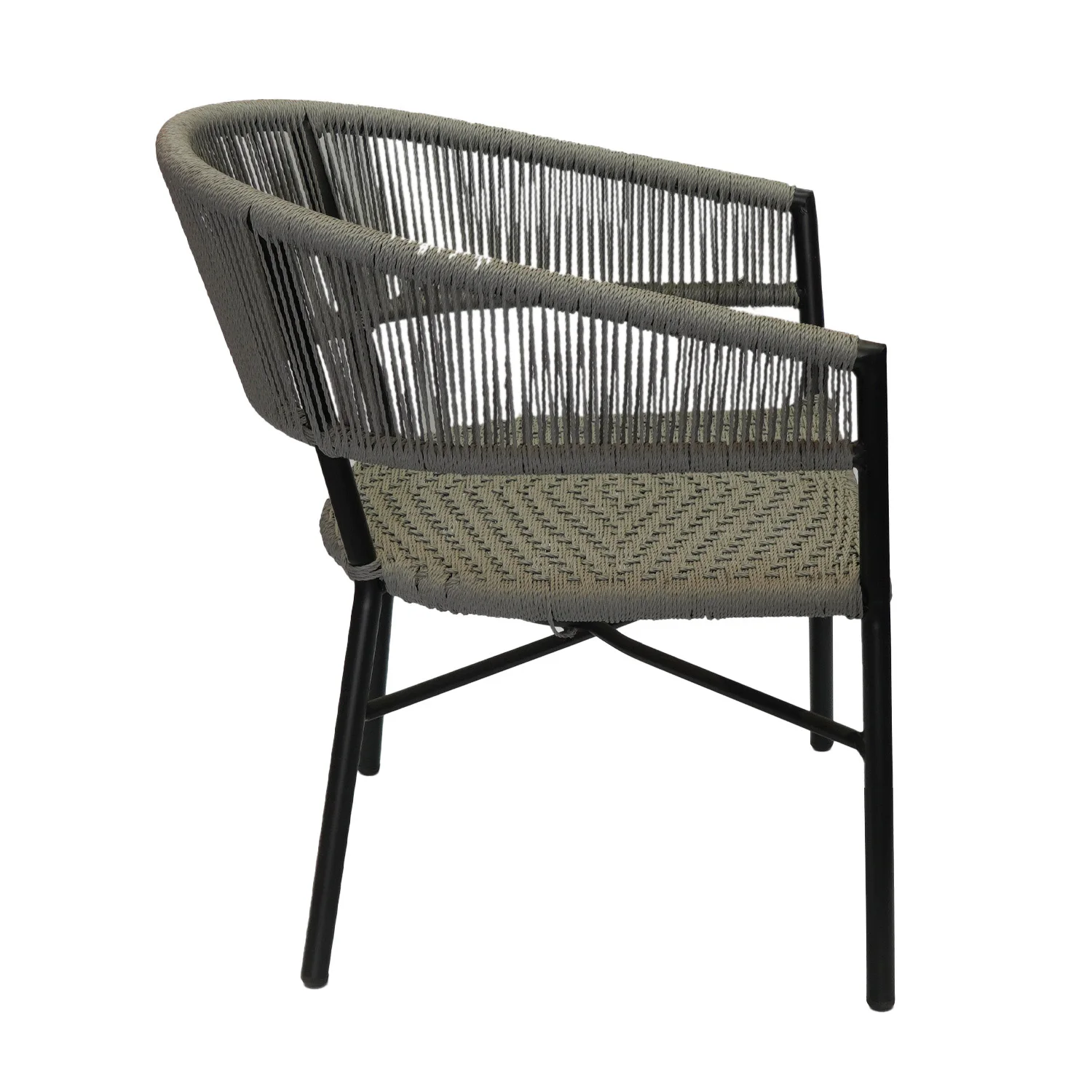 Cafe Bistro Retro Aluminum Flower Restaurant patio Rattan Chair Garden Chair Sofa Seat bistro rattan chair outdoor furniture