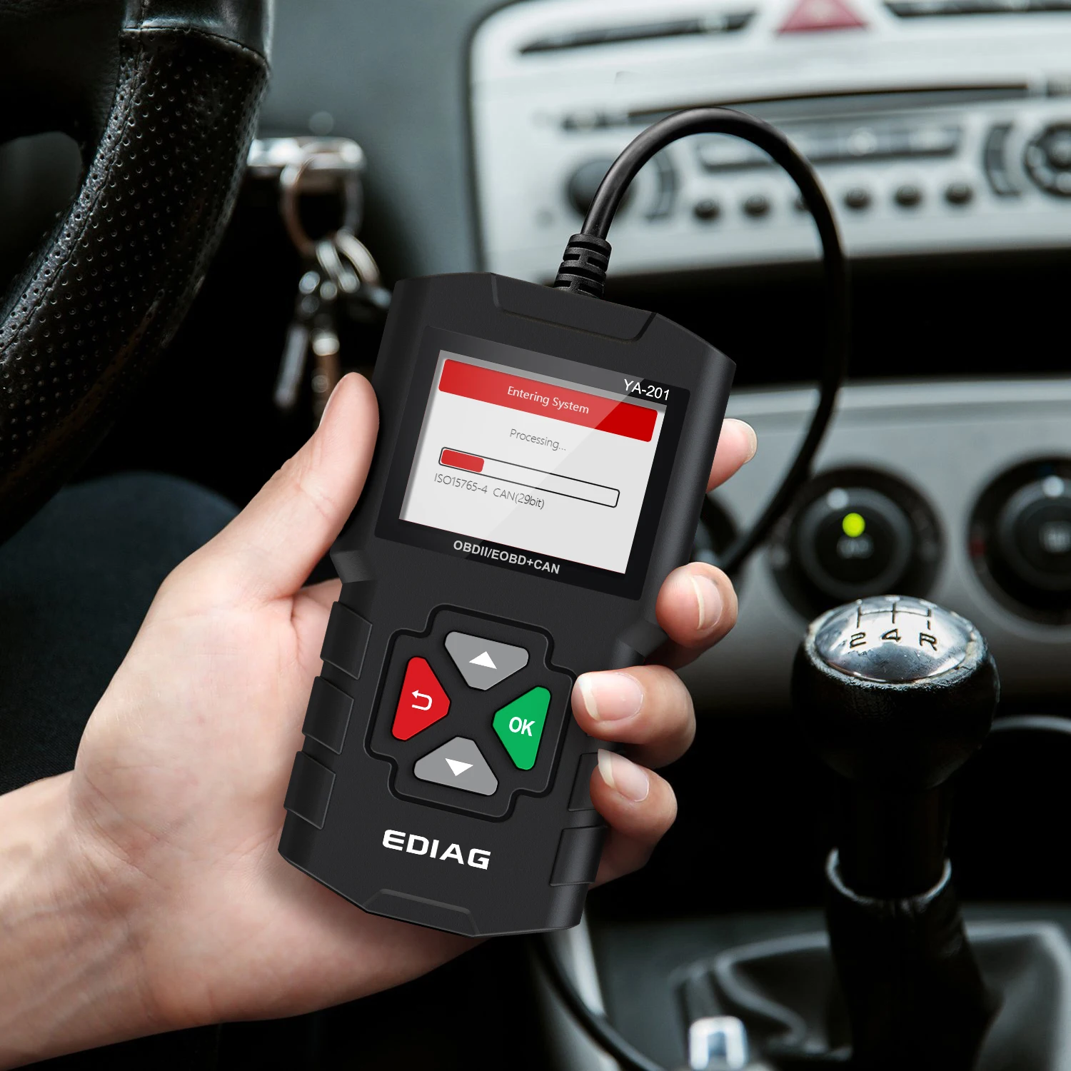  Ediag YA201 читатель Кода OBDII/EOBD (система бортовой диагностики YA-201 Авто диагностический инструмент поток данных сохранения/воспроизведение OBD2