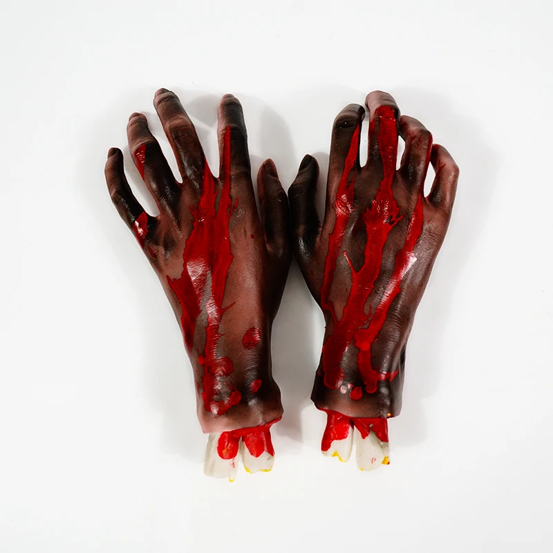 Realistic  Burnt Scary Party  Festive Halloween Corpse Severed Life Size Hands  Haunted House  Body Parts For Decoration