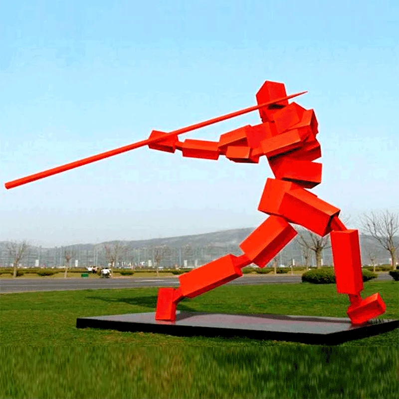 3d art model of human javelin sports body man Mark Manders Adam Niklewicz decoration ceremony school meeting Outdoor sculptures