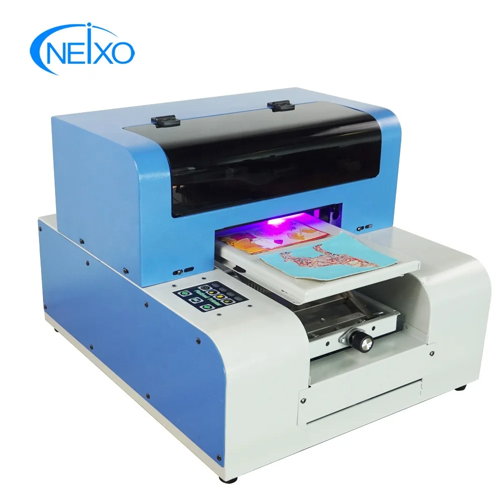 
A4 6 Color Inkjet leather Printing Machine flatbed uv printer 