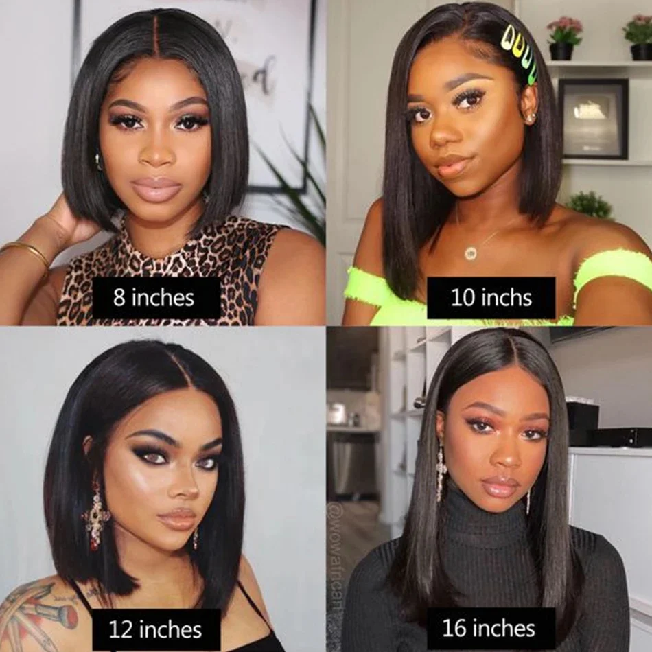 Customize Straight 4x4 13X4 2X6 Double Drawn Bob Human Hair Wigs for Black Women 12A Vietnam raw virgin hair Wig