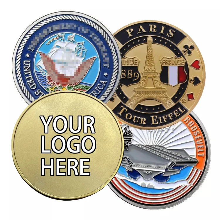cheap custom logo 2d 3d die stamped enamel commemorative metal.coin blank copper custom coins metal double sided  metal crafts