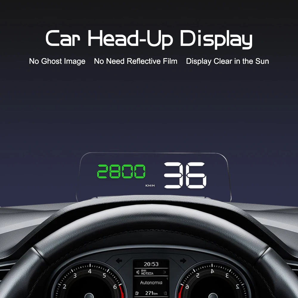  Новое поступление 2021 автомобильный проекционный дисплей HUD с OBD II и