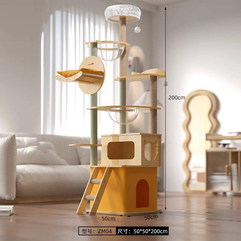 Wholesale 2024 New Design Shijiazhuang Cat Tree with Litter Box Enclosure for Cats Scrapers and Bed